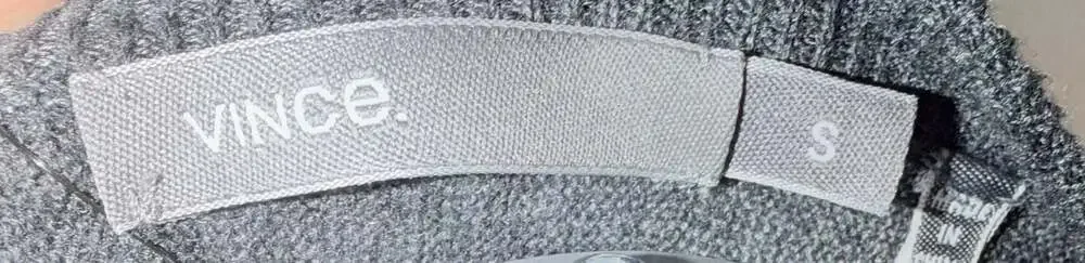 Vince Men's Gray V-Neck Long Sleeve Sweater with Chest Pocket Size S